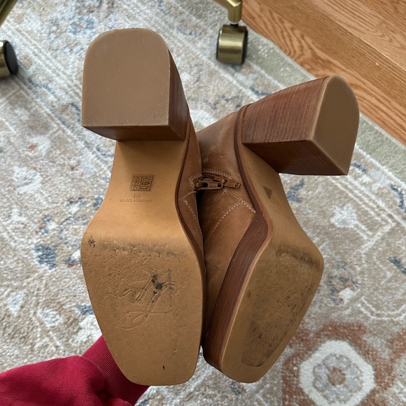 Free People Ruby platform boots in brown leather - Picture 4 of 4